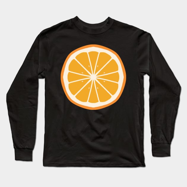 Tangerine slice Long Sleeve T-Shirt by MaguiMagui